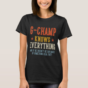 G-champ vet allt fars dag retro t shirt