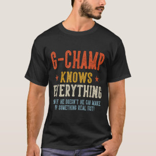 G-champ vet allt fars dag retro t shirt