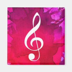 G Clef med Magentans bakgrund Magnet