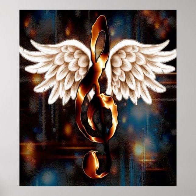 G Clef med Vingar Poster (Framsidan)