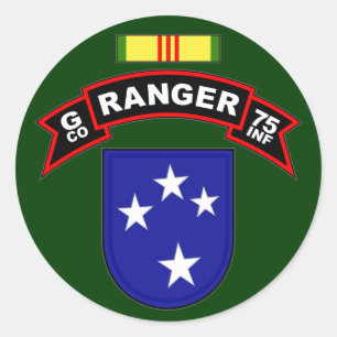 G Co, 75:einfanteri Regiment - skogsvaktare, Runt Klistermärke
