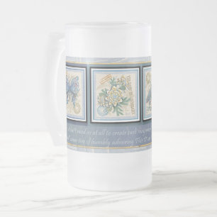 G Creation Office-blomma Frostat Ölglas