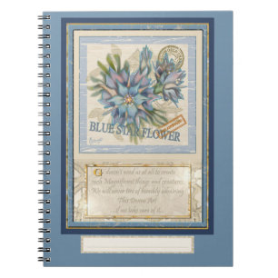 G Creation Office Blue-blomma Anteckningsbok