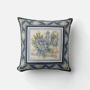 G Creation Office Blue-blomma Kudde