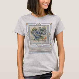 G Creation Office Blue-blomma T Shirt