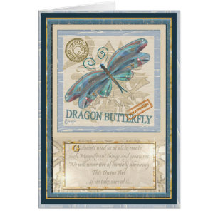 G Creation Office Dragonfly-födelsedagskort Hälsningskort