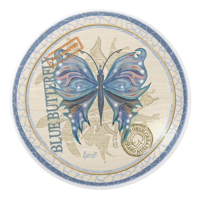 G Creation Office-fjäril Knopp (Framsidan)