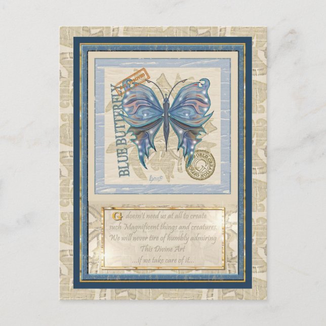 G Creation Office-fjäril Vykort (Framsida)