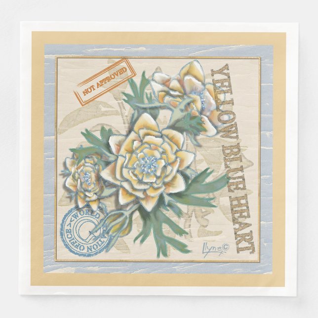 G Creation Office gul blomma Pappersservett (Framsida)