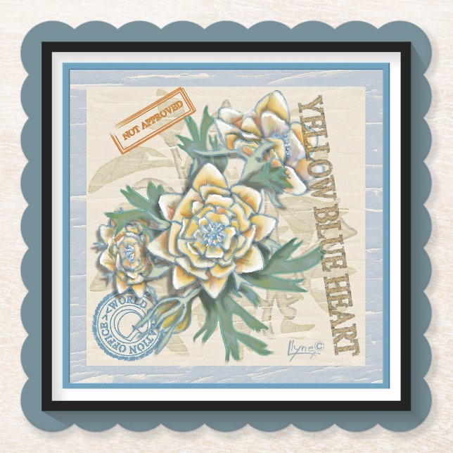 G Creation Office  gul blomma Underlägg Papper (Framsida)