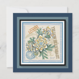 G Creation Office gul blomster tom kort