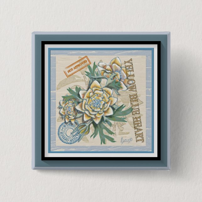 G Creation Office-gult-blomma Knapp (Framsida)