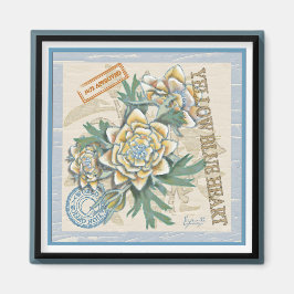 G Creation Office-gult-blomma Magnet