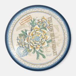 G Creation Office-gult-blomma Magnet