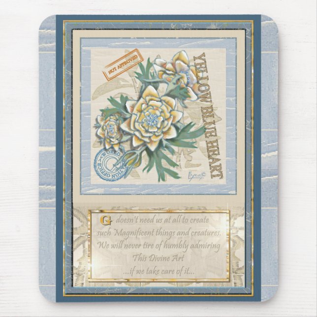 G Creation Office-gult-blomma Musmatta (Framsidan)