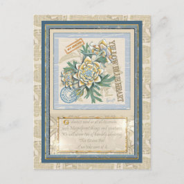 G Creation Office-gult-blomma Vykort