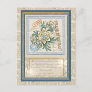G Creation Office-gult-blomma Vykort