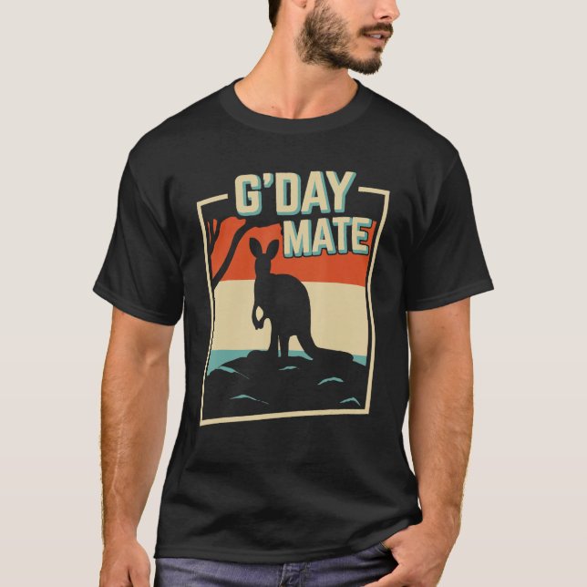G Day Mate GDay Australian Kangaroo Aussie 1 T Shirt (Framsida)