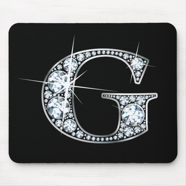 "G" Diamond Bling Mousepad Musmatta (Framsidan)