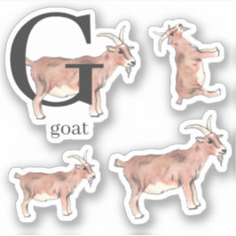 G för Goat Stickers Klistermärken