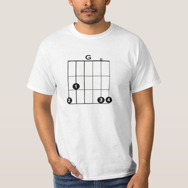 G-GITARRACKORDET värderar T-tröja T Shirt (Framsida)
