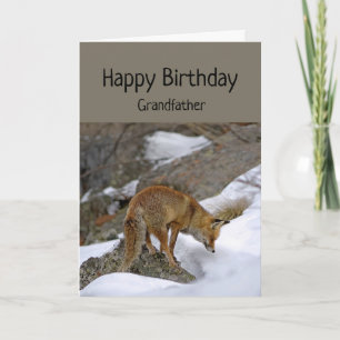G Grandfather Wonderful Birthday Fox Animal Card Kort
