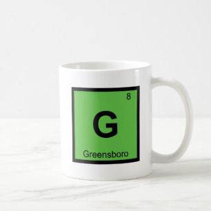 G - Greensboro North Carolina Kemisymbol Kaffemugg