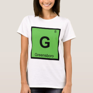 G - Greensboro North Carolina Kemisymbol T-shirt