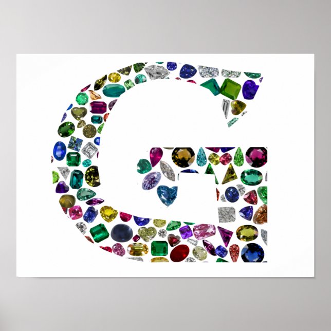 G Initial Gemstone-design Poster (Framsidan)