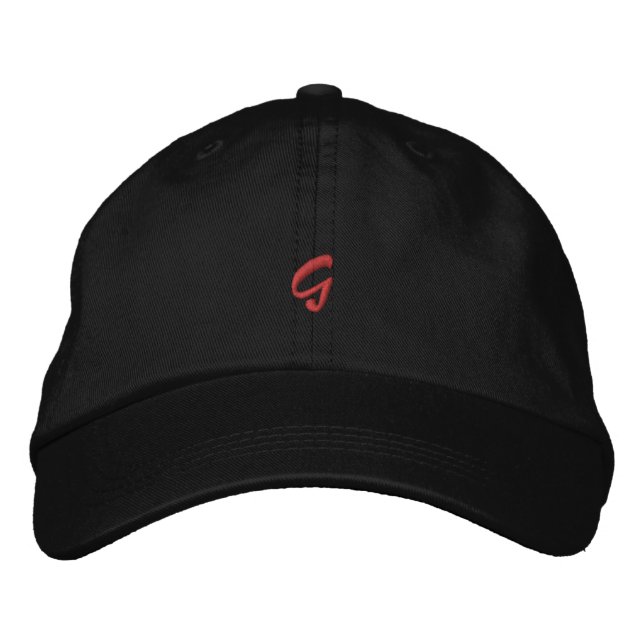 G Initialbokstav Keps - Monogram Broderad Hatt (Framsida)