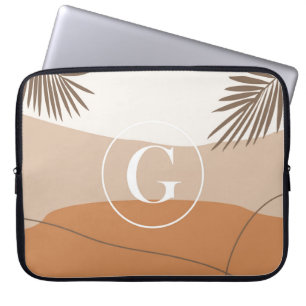 G - Inledande monogram Brev G Abstrakt utformning Laptop Fodral