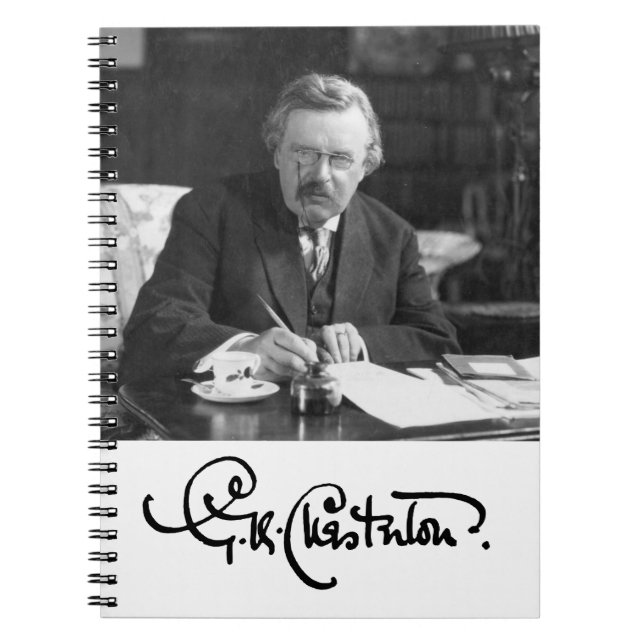G. K. Chesterton at Work Anteckningsbok (Framsidan)