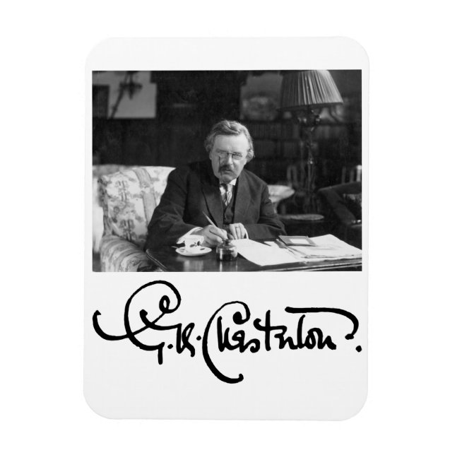 G. K. Chesterton at Work Magnet (Vertikal)
