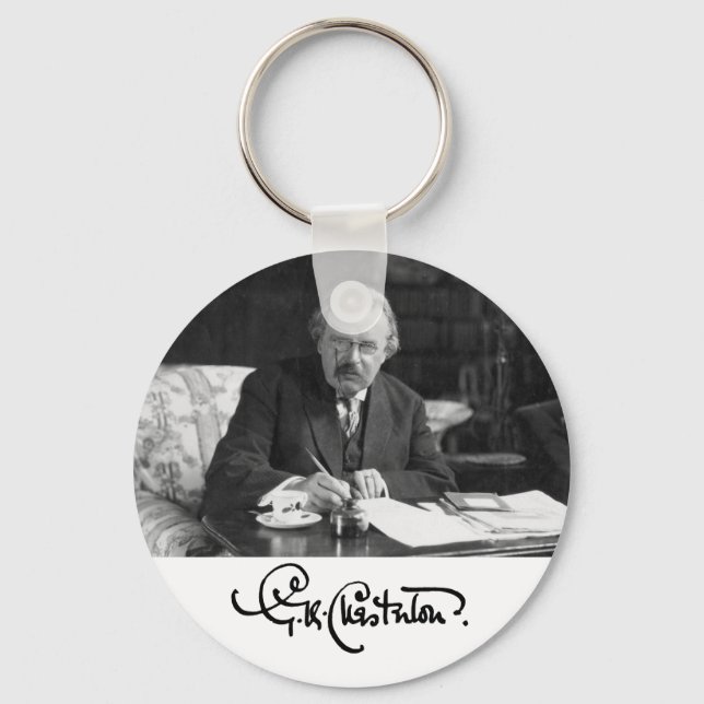 G. K. Chesterton at Work Nyckelring (Framsida)