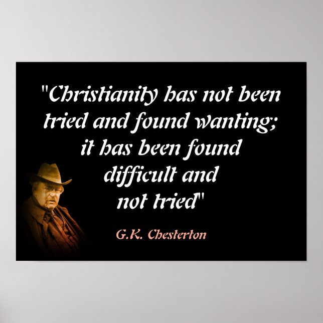 G.K. Chesterton-citat om kristendom Poster (Framsidan)