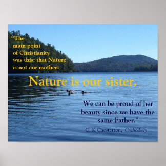 G. K. Chesterton citat om naturen- poster