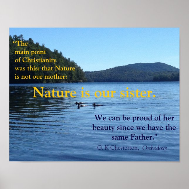 G. K. Chesterton citat om naturen- poster (Framsidan)