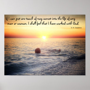G.K. Chesterton citationstecken om Poster