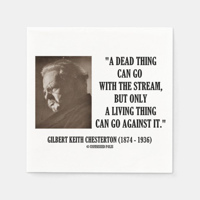 G.K. Chesterton Dead Sak Stream Living Sak Pappersservett (Framsidan)