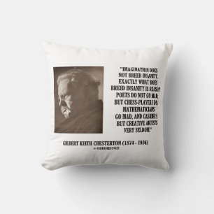 G.K. Chesterton Imagination Insanity Kreativ Kudde
