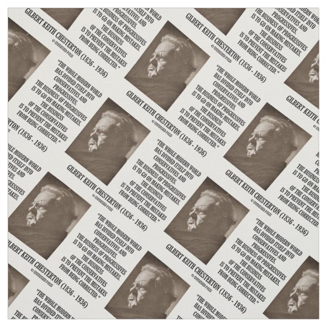 G.K. Chesterton Konservativ Progressives Mistake Tyg (Provkarta)