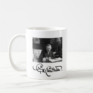 G. K. Chesterton på jobbet Kaffemugg