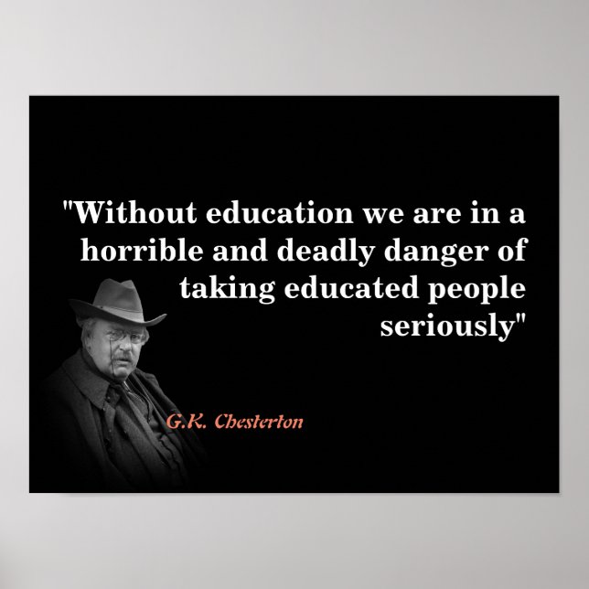 G.K. Chesterton Quote on Education Poster (Framsidan)
