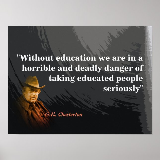 G.K. Chesterton Quote on Education Poster (Framsidan)