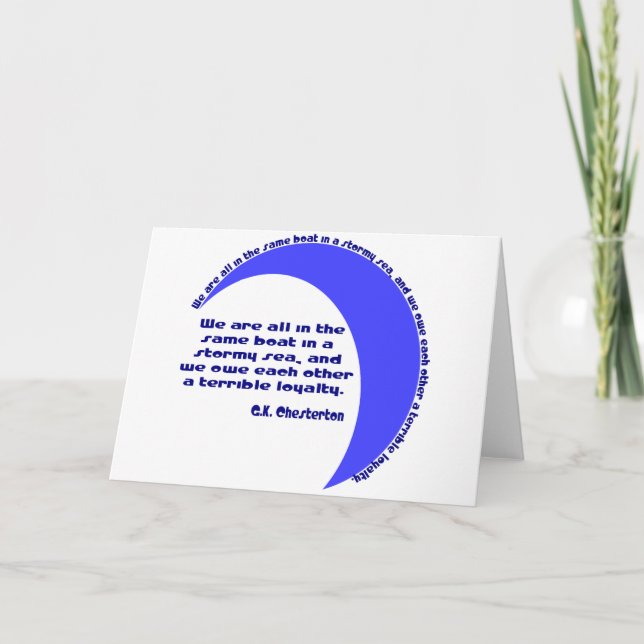 G. K. Chesterton Stormigt hav Kort (Framsida)