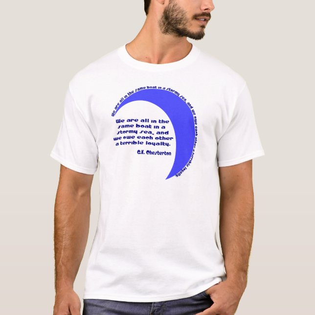 G. K. Chesterton Stormigt hav Tee Shirt (Framsida)