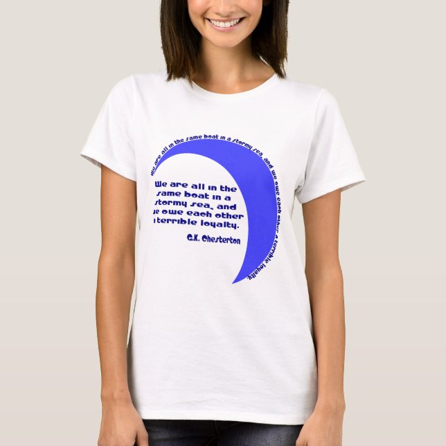 G. K. Chesterton Stormigt hav Tee Shirt (Framsida)