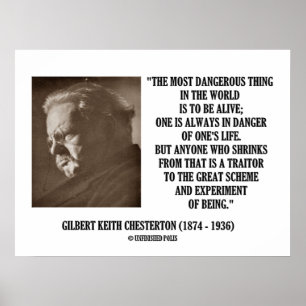 G.K. Chesterton Underbar Scheme Experimimiment of  Poster