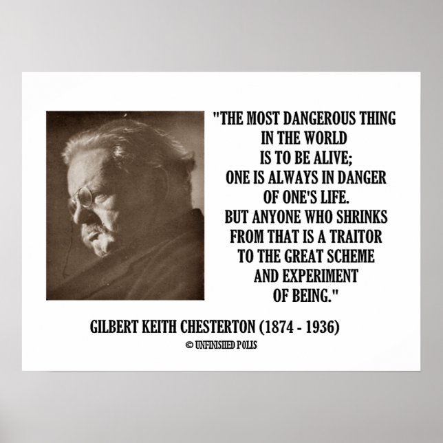 G.K. Chesterton Underbar Scheme Experimimiment of  Poster (Framsidan)