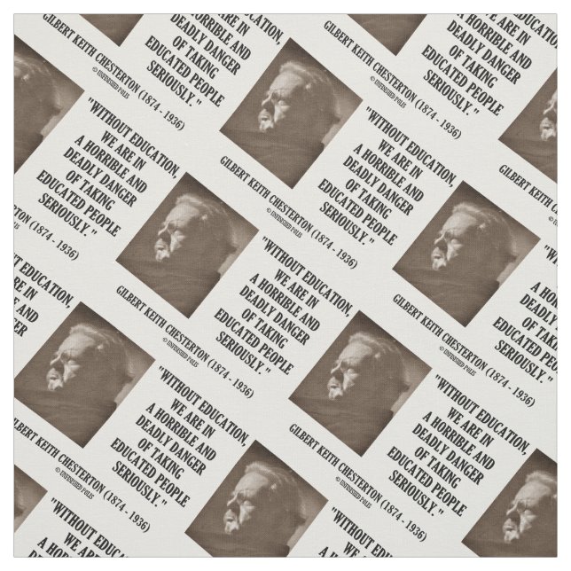 G.K. Dödlig fara för Chesterton utbildning Tyg (Provkarta)